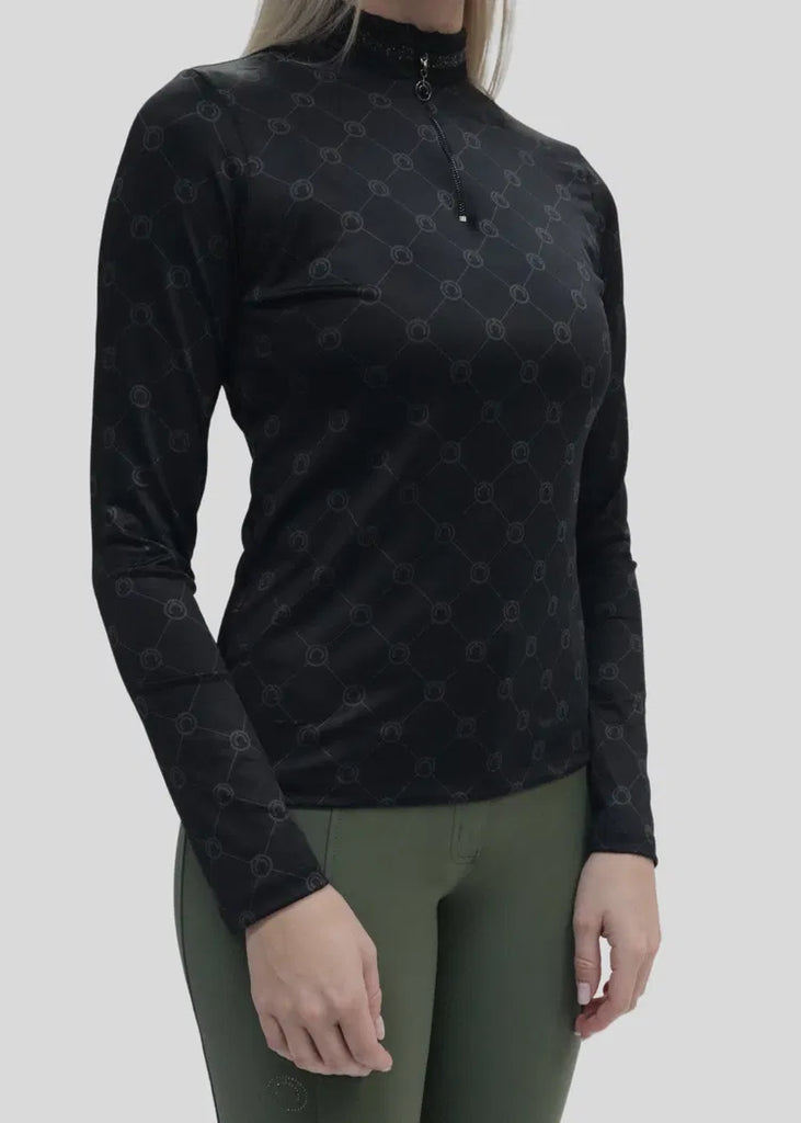 MoAvina Crystal Caviar Printed Shirt