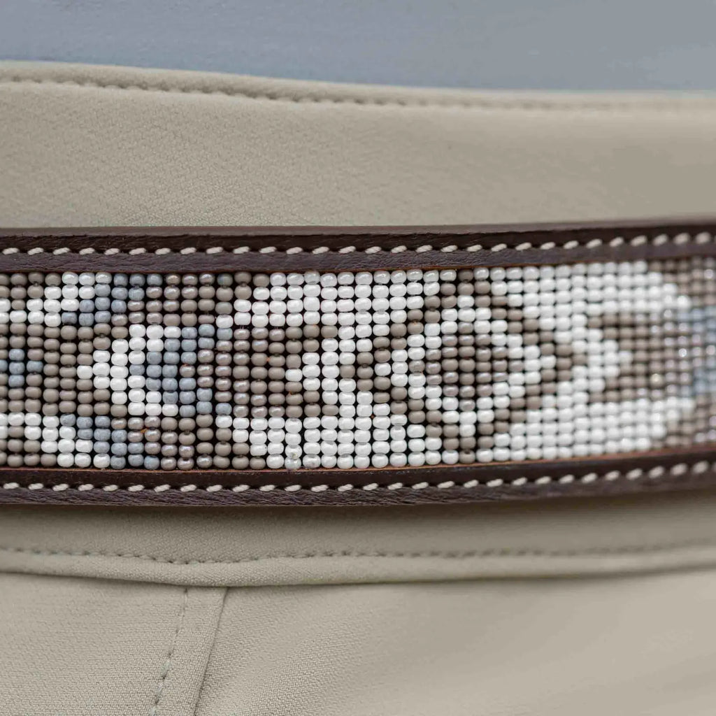 Estelle Beaded Leather Belt