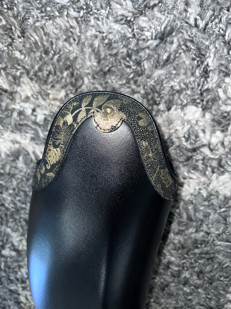 Bergamo Black/Gold Flower