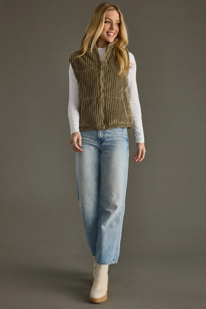 Corduroy Vest - Olive