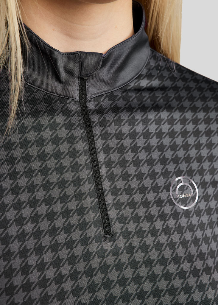MoHannah Houndstooth SS Polo