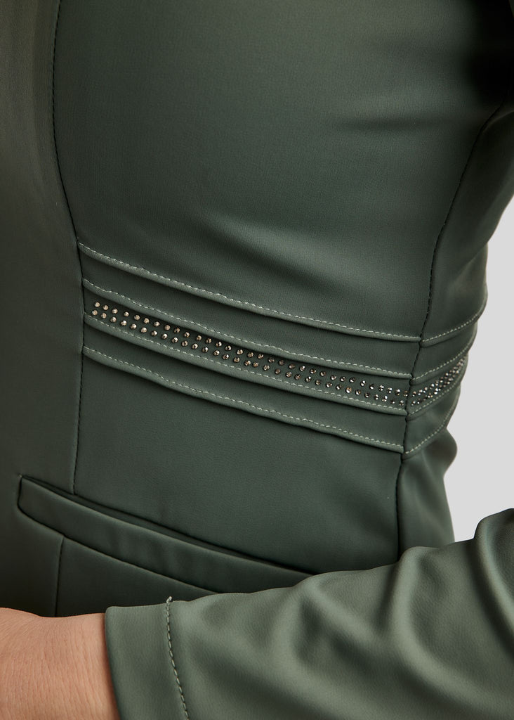 MoPearl Pintuck Show Coat - Jade