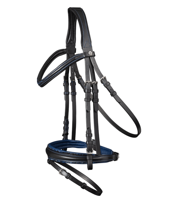 Crystal Blue Snaffle Bridle