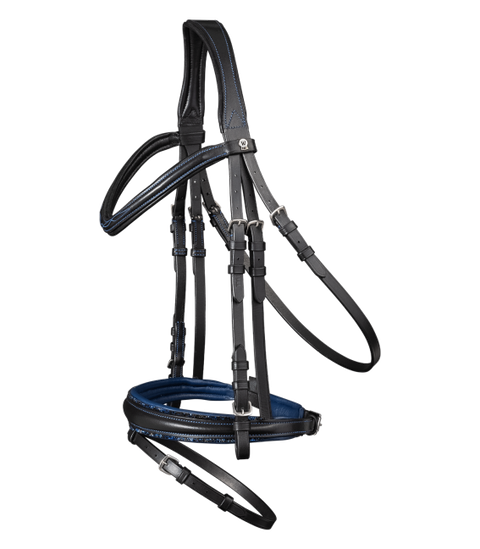 Crystal Blue Snaffle Bridle