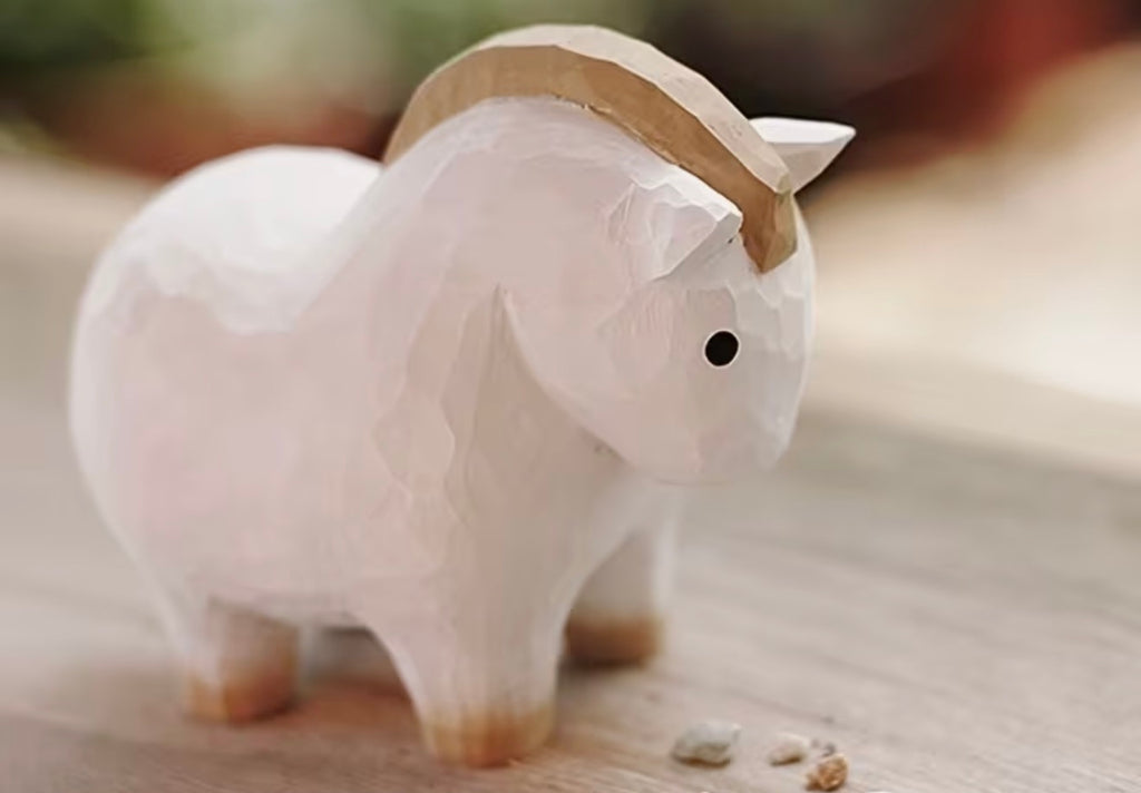 Wooden Pony Figurine